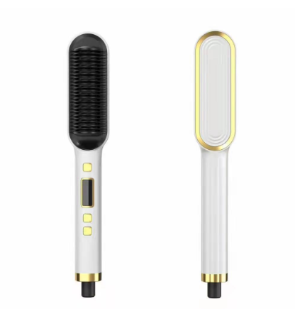 Hair Straightening Comb with Dual-Use Curling Iron